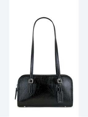 Coach Swing Zip Reedition - Black Crinkle / Patent Leather